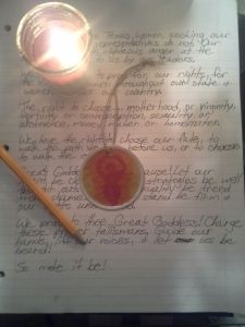 Talisman and candle